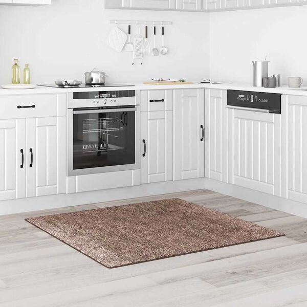 vidaXL Antiskrāpējo&scaron;a &Scaron;agija Paklājs Brūna 120 x 120 cm PP