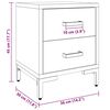 vidaXL naktsskapītis, melns, 36x30x45 cm, priedes masīvkoks