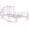 vidaXL gulta bez matrača, 100x200 cm, priedes masīvkoks