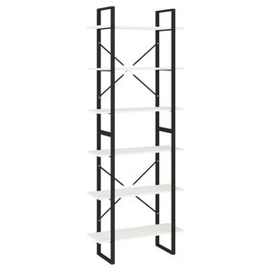 vidaXL augstais plaukts, balts, 80x30x210 cm, priedes masīvkoks