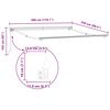 vidaXL Izvelkams jumtiņ&scaron; Antracīts un balts 300 x 250 cm