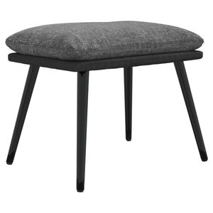 vidaXL kājsoliņ&scaron;, 45x29,5x35 cm, pelēks audums un mākslīgā āda