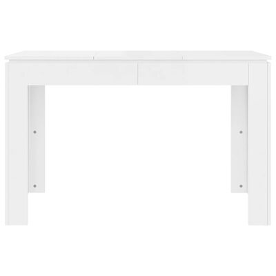 vidaXL virtuves galds, spīdīgi balts, 120x60x76 cm, skaidu plāksne