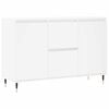 vidaXL kumode, balta, 101,5x35x70 cm, inženierijas koks
