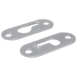vidaXL Atslēgas cauruma pakaramais 2 gab. Sudraba 45 x 16 x 3.5 mm
