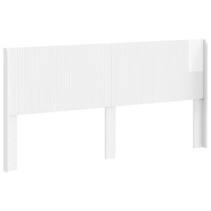 vidaXL Galvgalis Spīdīgi balts Inženierijas koks