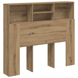 vidaXL gultas galvgalis ar plauktu, 120x19x103,5 cm, inženierijas koks