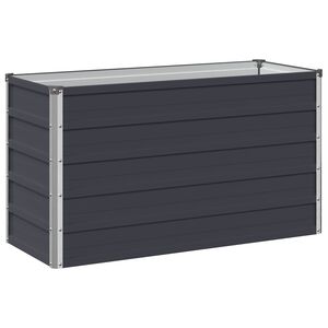 vidaXL Paaugstināta dārza gulta Antracīta 100 x 40 x 55 cm