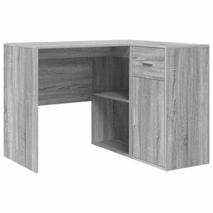 vidaXL Stūra rakstāmgalds ar atvilktni Pelēks Sonoma 102 x 88 x 75 cm