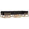 vidaXL Āra dīvānu komplekts 8 pcs Balta un melna 79 x 79 x 37 cm