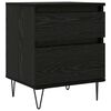 vidaXL Gultas skapis Melns ozolkoks 40 x 35 x 50 cm Inženierijas koks