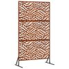 vidaXL Privātuma ekrāns Pelēka 100 x 50 x 180 cm Novecināts tērauds