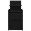 vidaXL naktsskapītis ar 2 atvilktnēm, melns, 36x36x68 cm