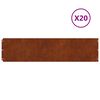 vidaXL Zāliena Apmale 20 pcs 25 x 103 cm Novecināts tērauds Rūsa