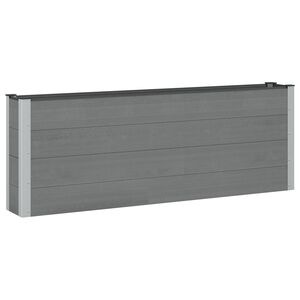 vidaXL Augstā puķu kaste 2 gab. Melns 200 x 30 x 72 cm