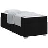 vidaXL Gultas rāmis ar matraci Melna 90 x 190 cm audums