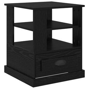 vidaXL Nakts skapītis Melns ozolkoks 50 x 50 x 60 cm Inženierijas koks
