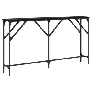 vidaXL Konsoles galds Melns ozols 140 x 23 x 75 cm