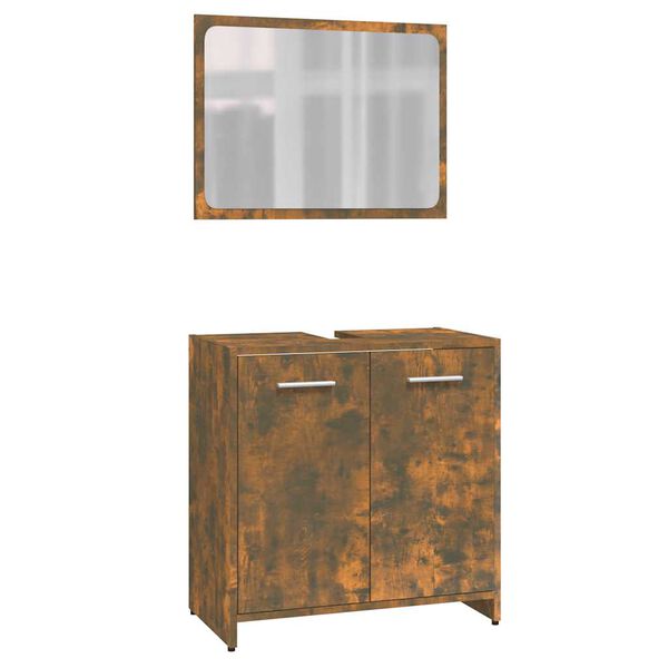 vidaXL vannasistabas mēbeļu komplekts, ozola krāsa, inženierijas koks