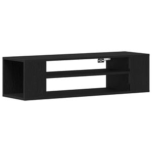 vidaXL Televizora skapī&scaron;a Melns ozolkoks 100 x 30 x 26,5 cm