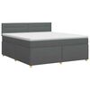 vidaXL Kontinentālā gulta ar matraci Tum&scaron;i pelēka 160 x 200 cm Audums