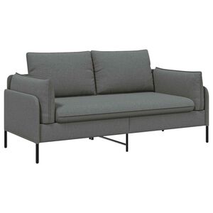 vidaXL 2-vietīgs dīvāns Tum&scaron;i pelēka 188 x 81 x 89 cm Audums