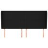 vidaXL galvgalis ar malām, 203x23x118/128 cm, melns audums