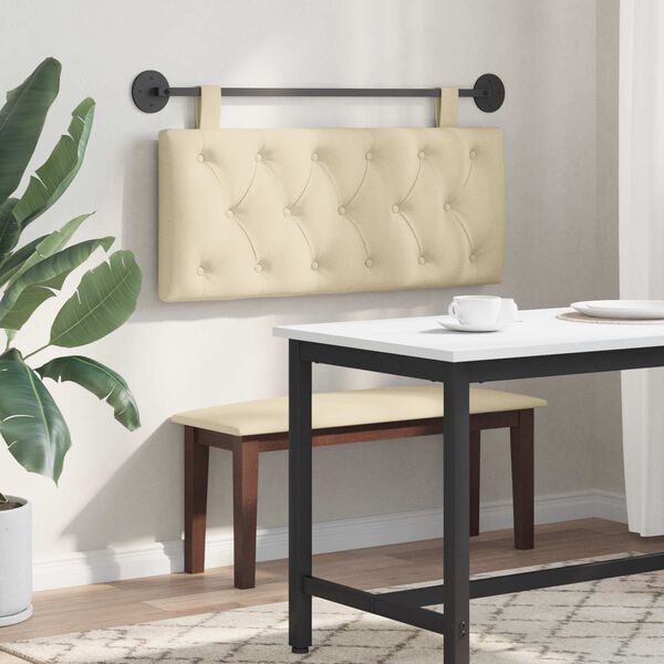 vidaXL Karājo&scaron;s galvgalis Krēmkrāsa 110 x 55 x 7 cm audums