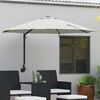 vidaXL Dārza parasols Smil&scaron;u 248 x 248 x 148 cm Poliesters un tērauds