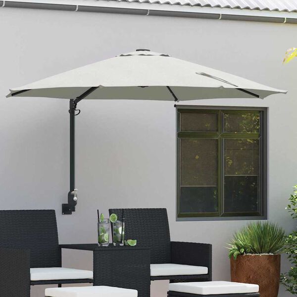 vidaXL Dārza parasols Smil&scaron;u 248 x 248 x 148 cm Poliesters un tērauds