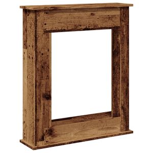 vidaXL kamīna apmale, koka krāsā, 75x20x87,5 cm, konstruēts koks