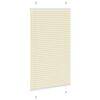 vidaXL Pleated Blind Cream 80x150 cm Auduma platums 79,4 cm