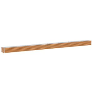 vidaXL Augstā puķu kaste Gai&scaron;i brūns 775 x 50 x 36 cm Cinkots tērauds