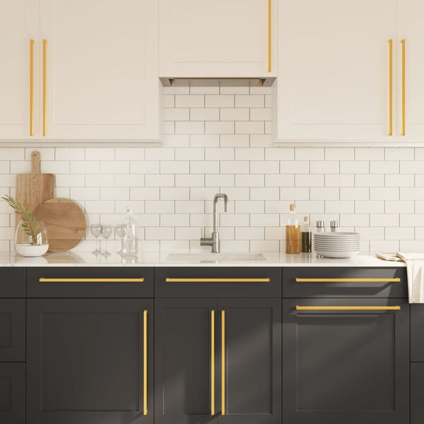 vidaXL skapja rokturi, 20 gab., zelta, 480 mm, nerūsējo&scaron;ais tērauds