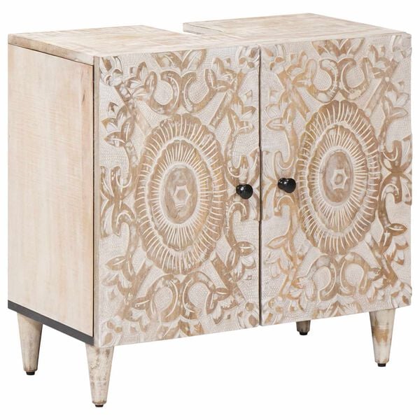 vidaXL Vannas istabas izlietnes skapītis Balts 62 x 33 x 58 cm