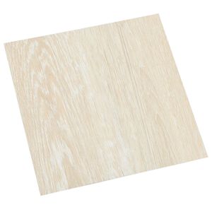vidaXL Pa&scaron;līmējo&scaron;ie Grīdas Dēļi Baltais un Beidzis 30,5 x 30,5 cm