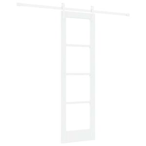 vidaXL Slīdo&scaron;ās durvis 61 x 198,5 cm Masīvkoks no priedes un stikls
