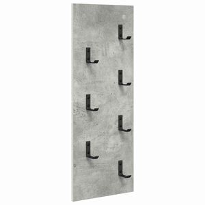 vidaXL Sienas pakaramais ar uzglabā&scaron;anu Betona pelēks 30 x 1,5 x 80 cm