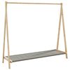 vidaXL drēbju pakaramais ar plauktiem, 106x34x102 cm, bambuss