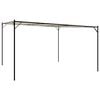 vidaXL nojume, bē&scaron;a, 4x4 m, 180 g/m&sup2;, audums un tērauds