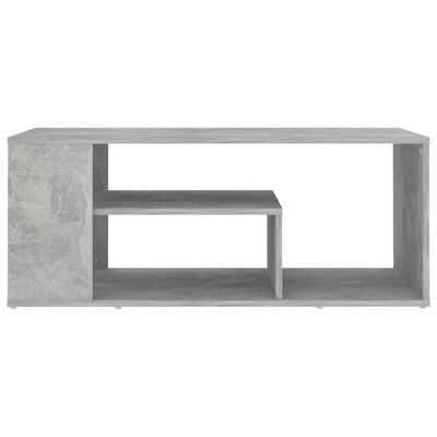 vidaXL kafijas galdiņš, betona pelēks, 100x50x40 cm, skaidu plāksne