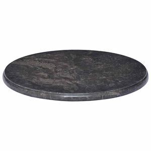 vidaXL galda virsma, &Oslash;50x2,5 cm, melns marmors