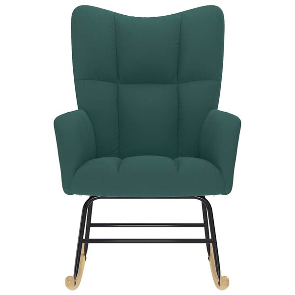 vidaXL &scaron;ūpuļkrēsls, tum&scaron;i zaļ&scaron; audums