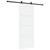 vidaXL Slīdo&scaron;ās durvis 83 x 211 cm Inženierijas koks Balta un melna