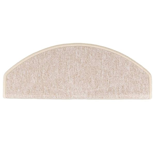 vidaXL kāpņu paklājiņi, 10 gab., 65x24x4 cm, pelēkbrūni, pusapaļi, lieli