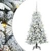 vidaXL Mākslīgā Saliekamā Ziemassvētku Egle Balts 120 cm PE un PVC