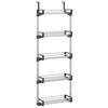 vidaXL durvju organizators ar 5 plauktiem, 52x20x135 cm, alumīnijs