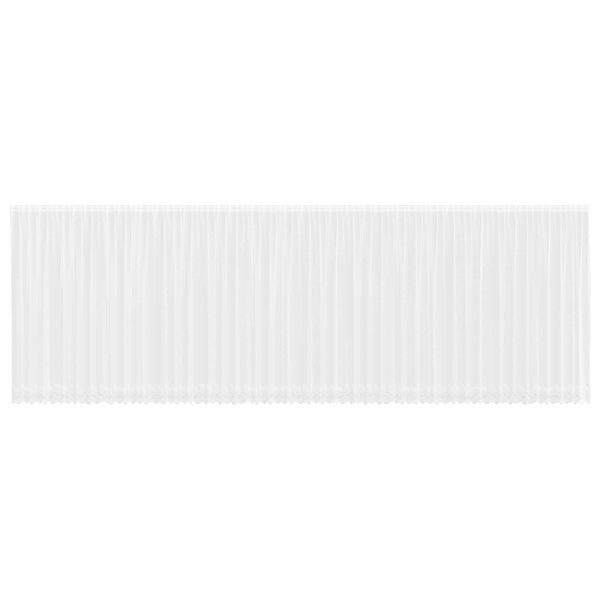 vidaXL Mežģīņu aizkars ar aizkariem Balts 240 x 1200 cm Poliesters