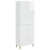 vidaXL Skapju komplekts 2 pcs Spīdīgi balts 66 x 34,5 x 90 cm