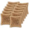 vidaXL Spilvenu pārvalks 12 pcs HEERLEN Pelēkbrūna 50 x 50 cm PV flīss
